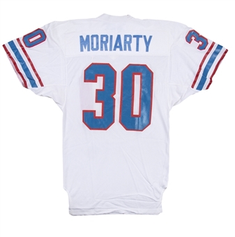 1984-85 Larry Moriarty Game Used Houston Oilers Road Jersey (Equipment Manager LOA)